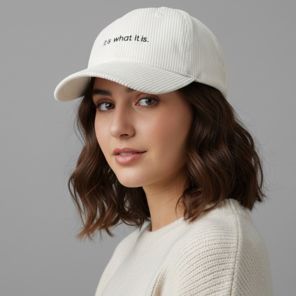 AVIANNA JORDYN "It Is What It Is" Corduroy Baseball Cap